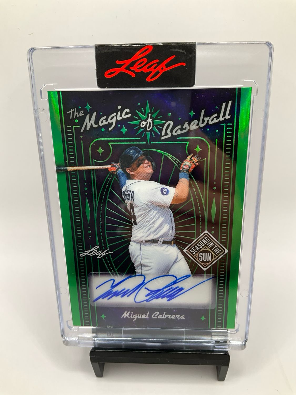 2026 LEAF SEASONS IN THE SUN, MIGUEL CABRERA THE MAGIC OF BAEBALL AUTO /4 MB-MG1