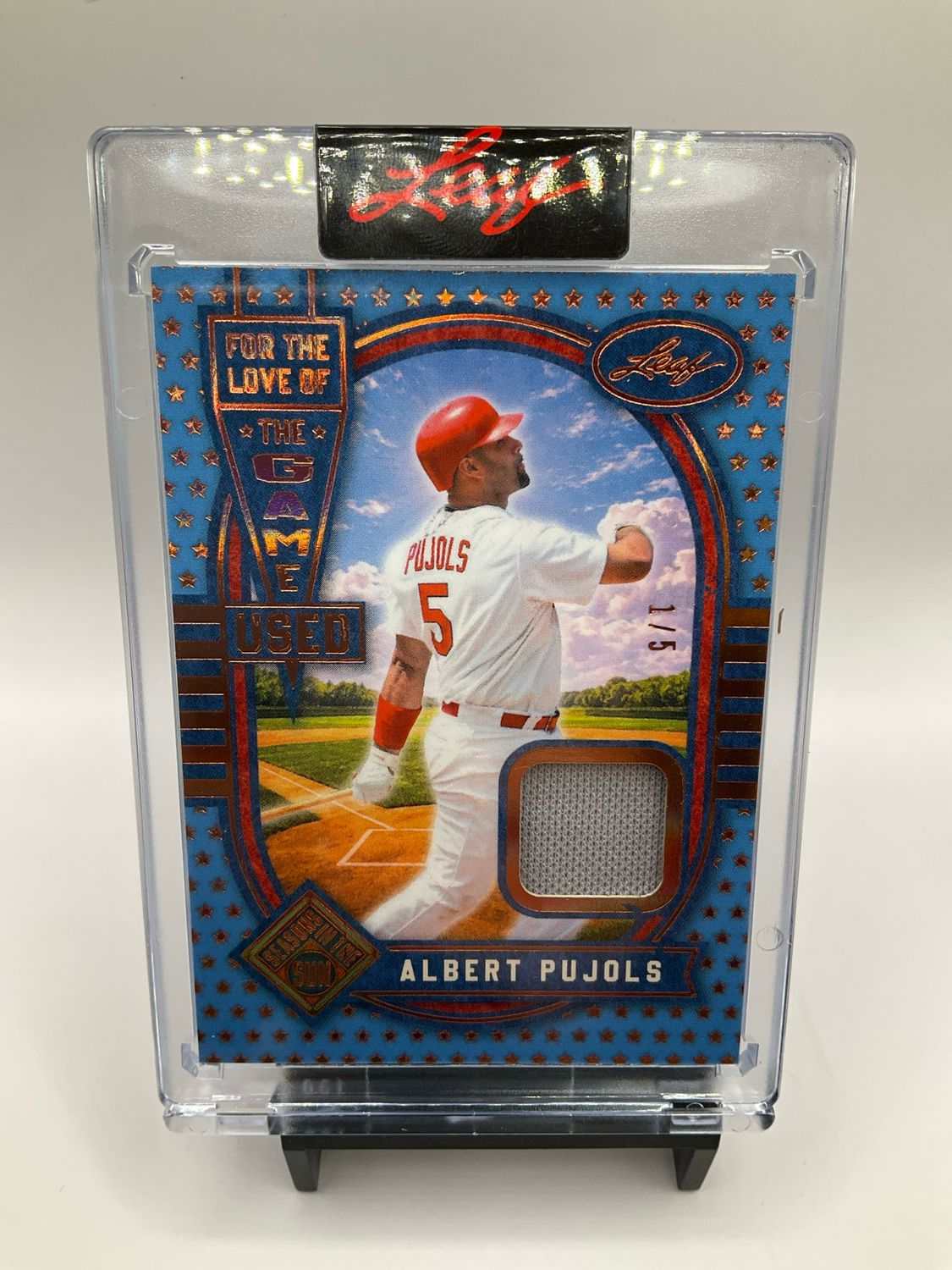 2026 LEAF SEASONS IN THE SUN ALBERT PUJOLS PATCH /5 NO. FL-2