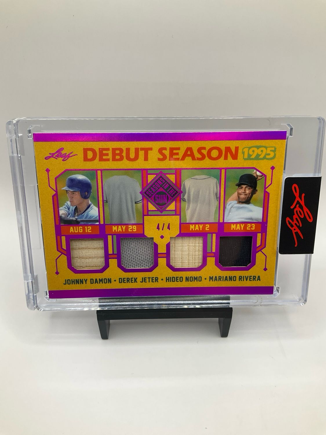 2026 LEAF SEASONS IN THE SUN DEBUT SEASON /4 DAMON, JETER, NOMO, RIVERA, NO. DS-12