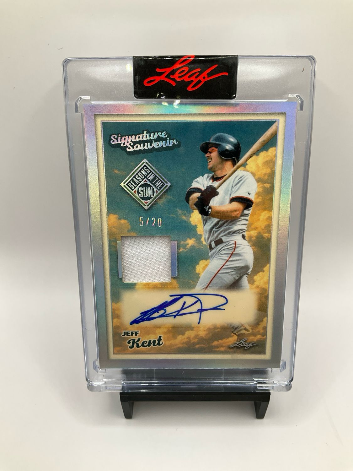 2026 LEAF SEASONS IN THE SUN JEFF KENT PATCH AUTO /20 NO. SS-JK1