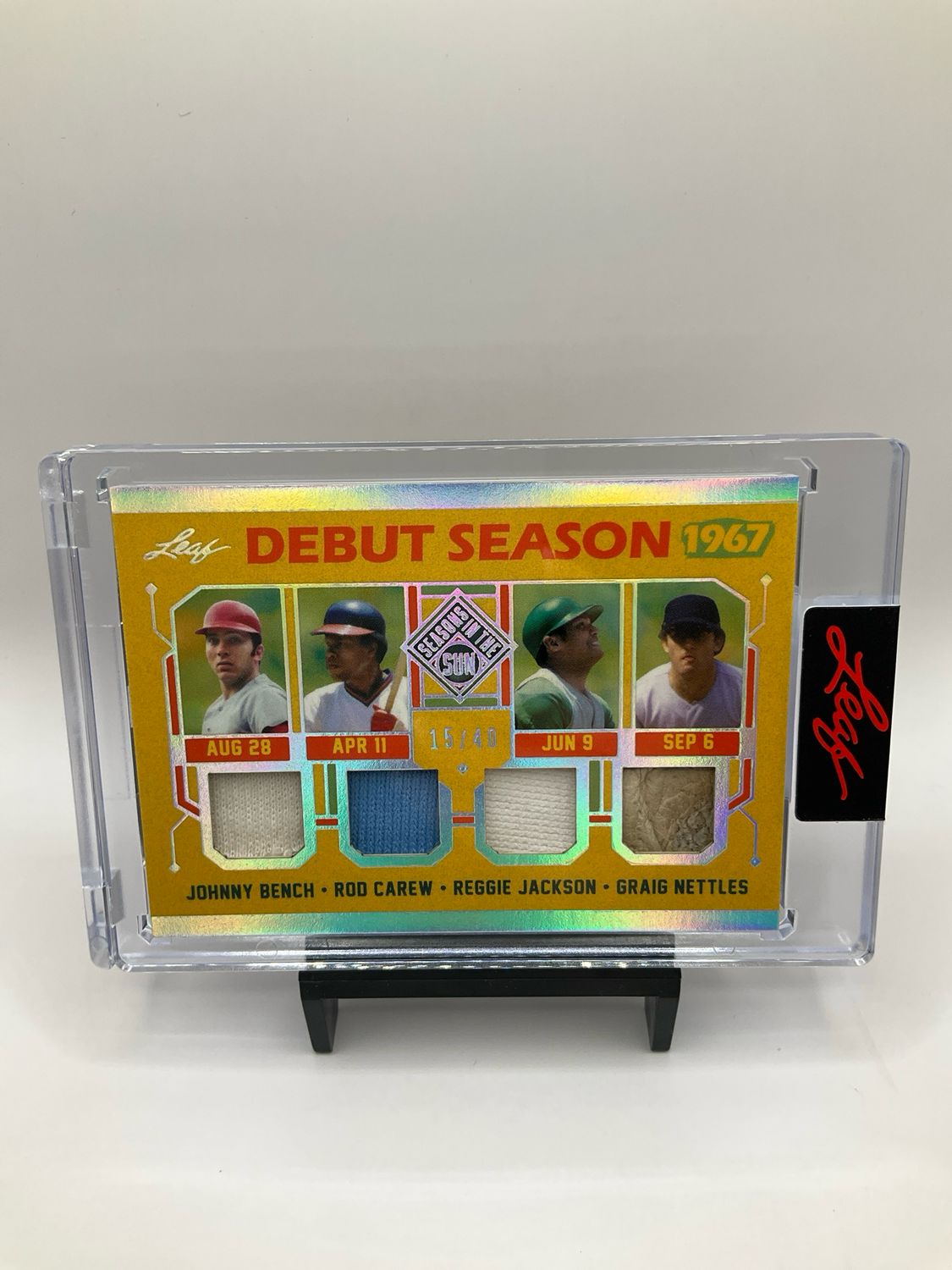 2026 LEAF SEASONS IN THE SUN DEBUT SEASON BENCH, CAREW, JACKSON, NETTLES /40 NO. DS-5