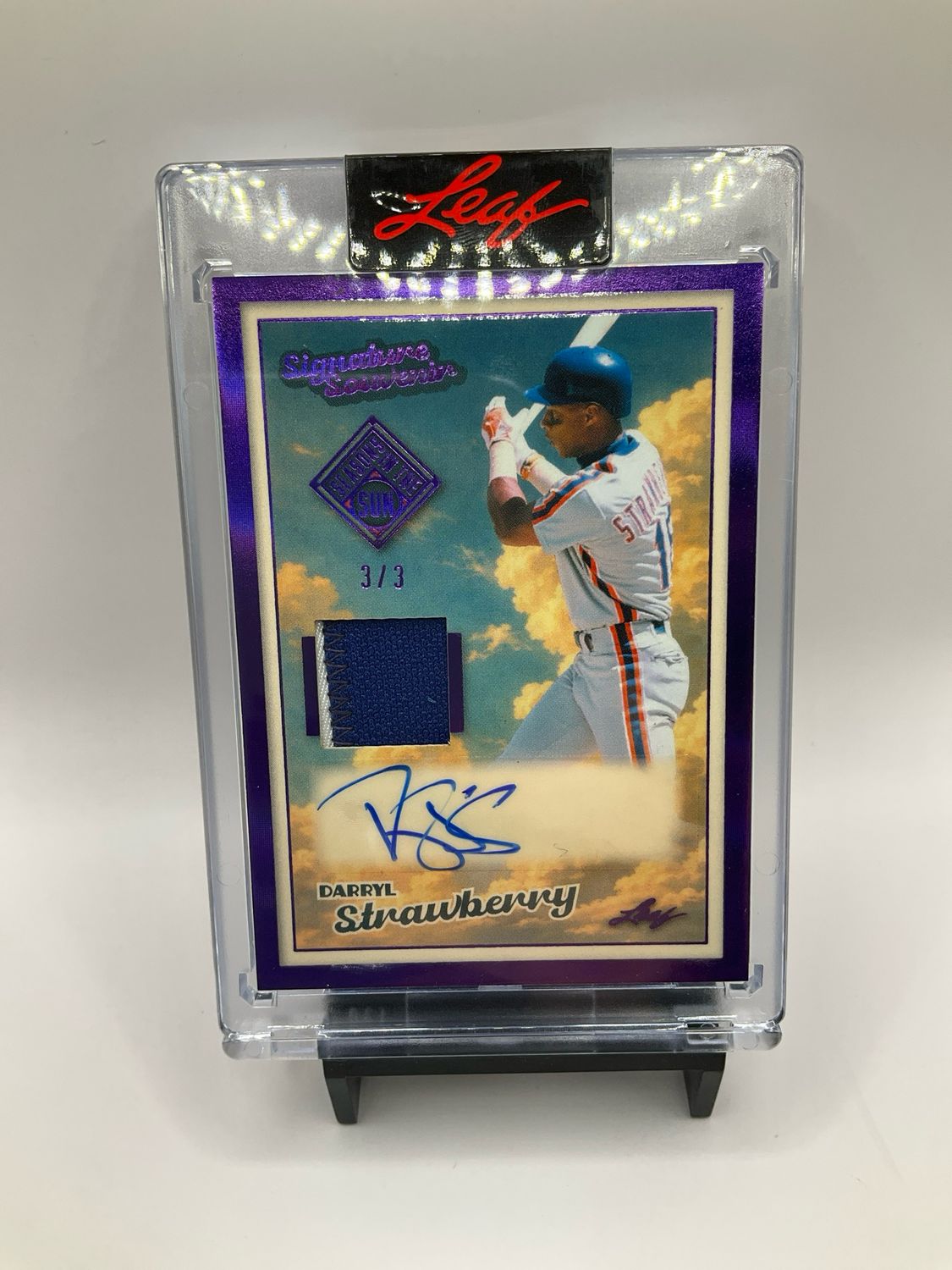 2026 LEAF SEASONS IN THE SUN DARRYL STRAWBERRY PATCH AUTO /3 SS-DS1
