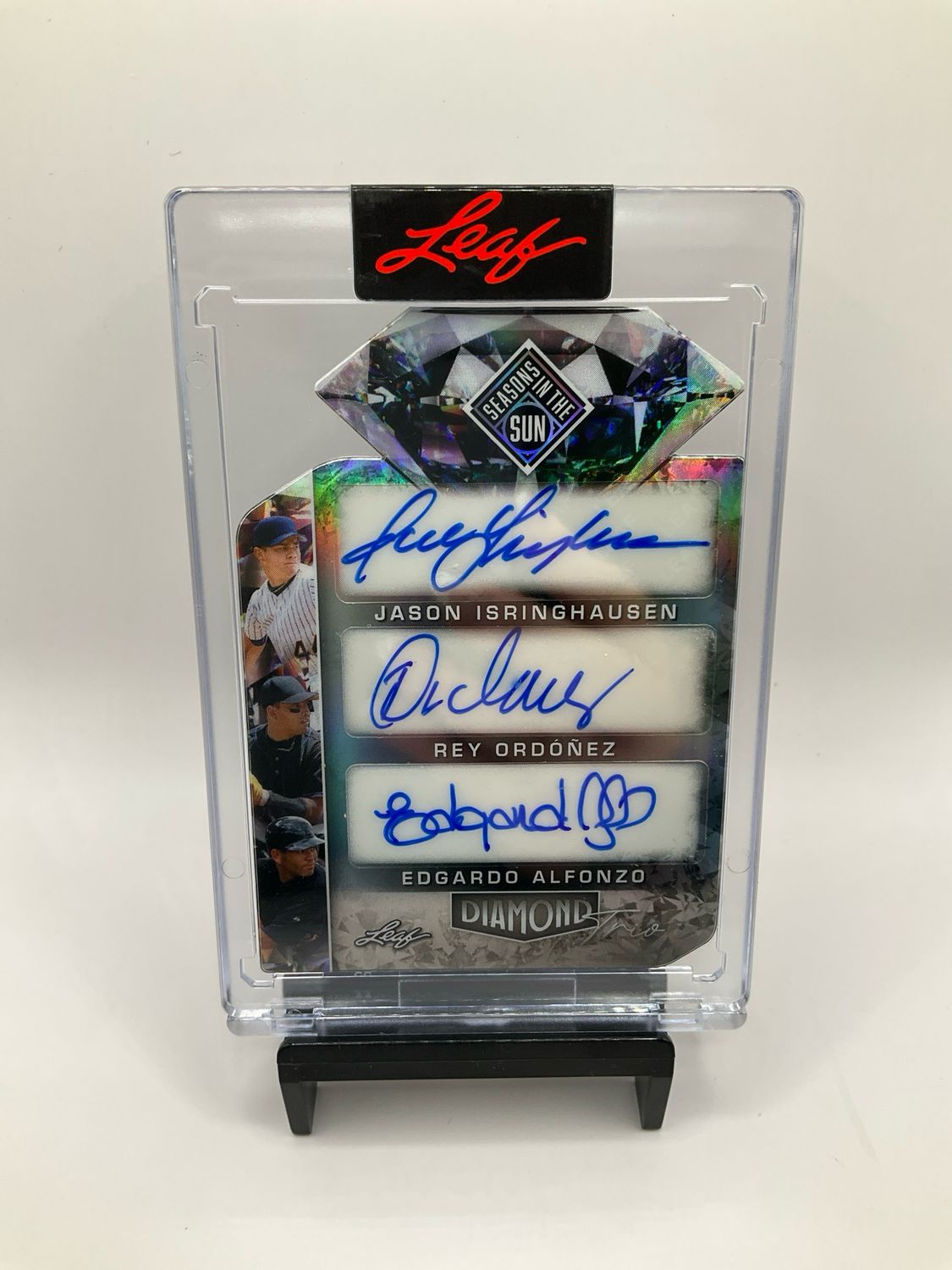 2026 LEAF SEASONS IN THE SUN ISRINGHAUSEN / ORDONEZ / ALFONZO DIAMOND TRIO AUTO /20 NO. DT-7