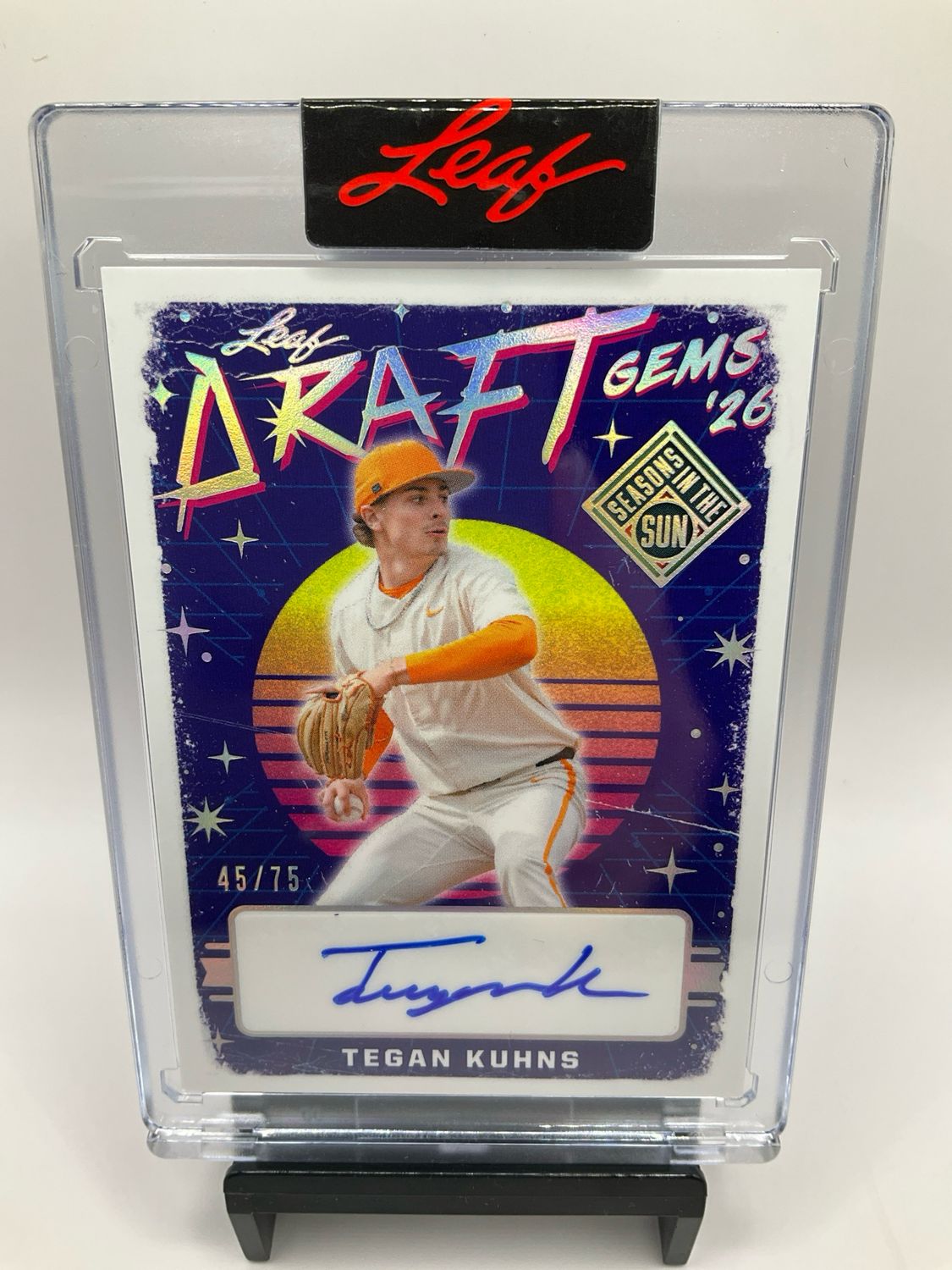 2026 LEAF SEASONS IN THE SUN TEGAN KUHNS AUTO /75 NO. DG-TK1
