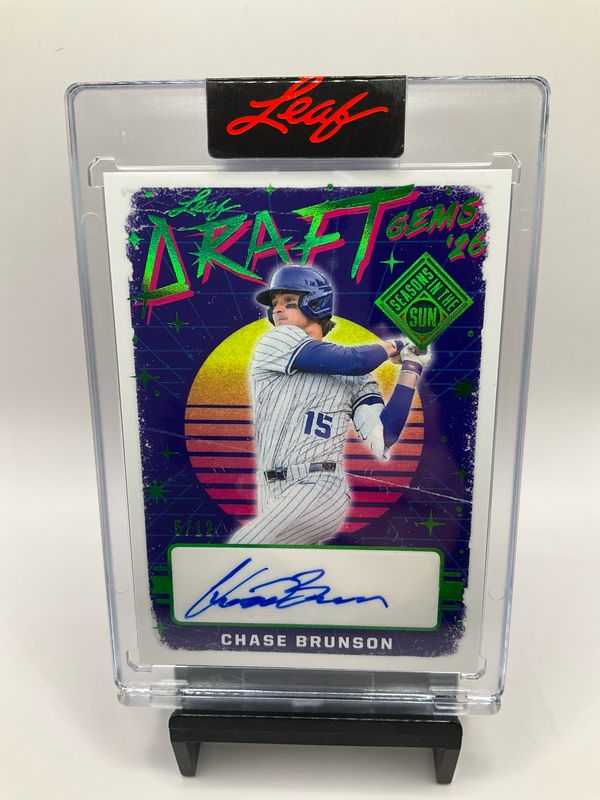2026 LEAF SEASONS IN THE SUN CHASE BRUNSON AUTO /12 NO. DG-CH1