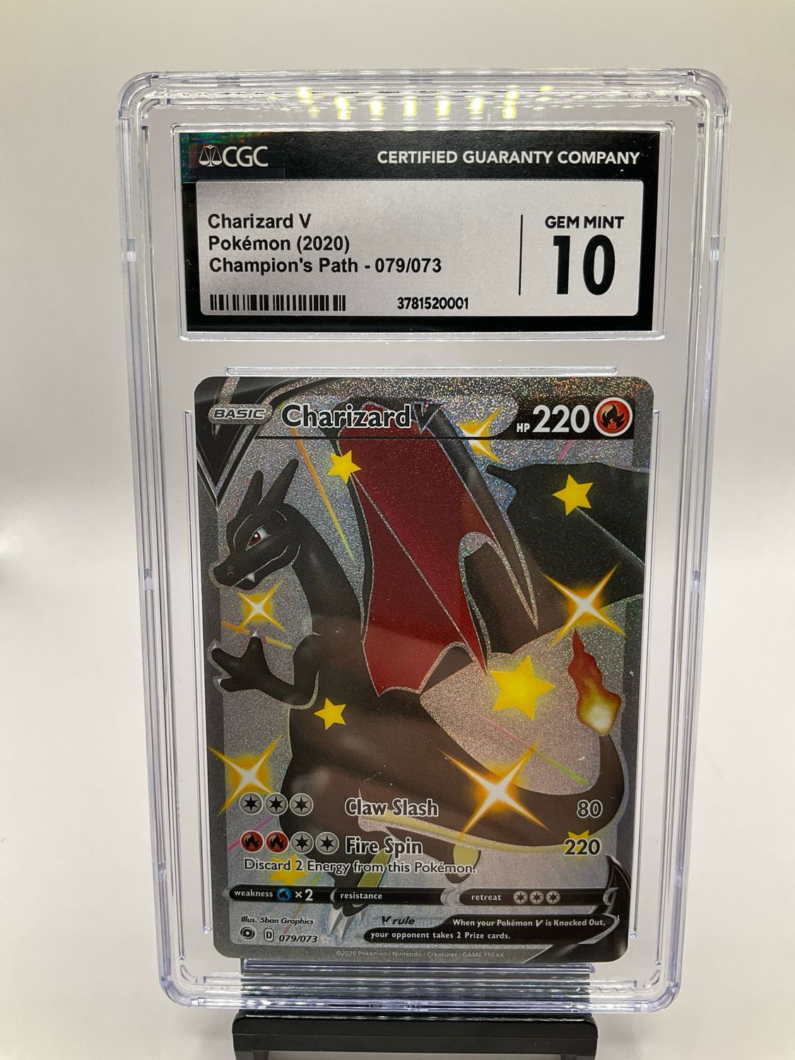 2020 POKEMON CHARIZARD V 079/073 CGC 10