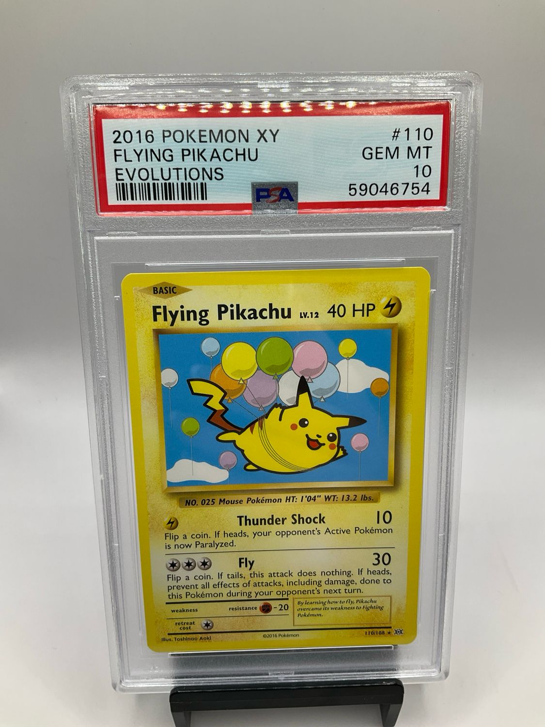 2016 POKEMON FLYING PIKACHU 110/108 PSA 10