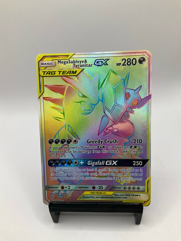 2019 POKEMON MEGASABLEYE&amp;TYRANITAR TAG TEAM GX 245/236