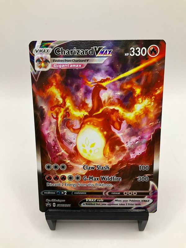 2022 POKEMON CHARIZARD VMAX SWSH261 BLACK STAR PROMO (B)