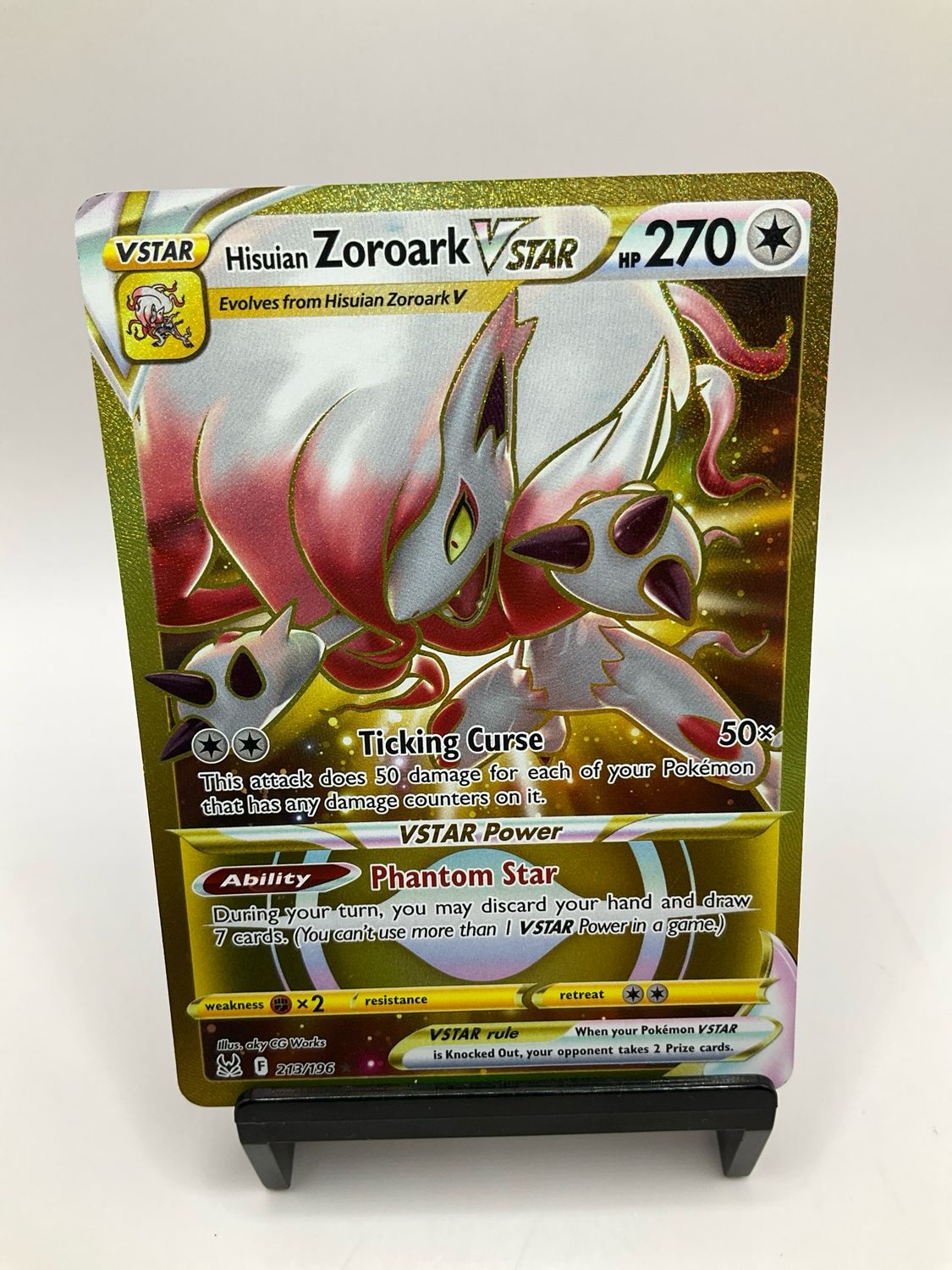 2022 POKEMON HISUIAN ZOROARK VSTAR GOLD 213/196