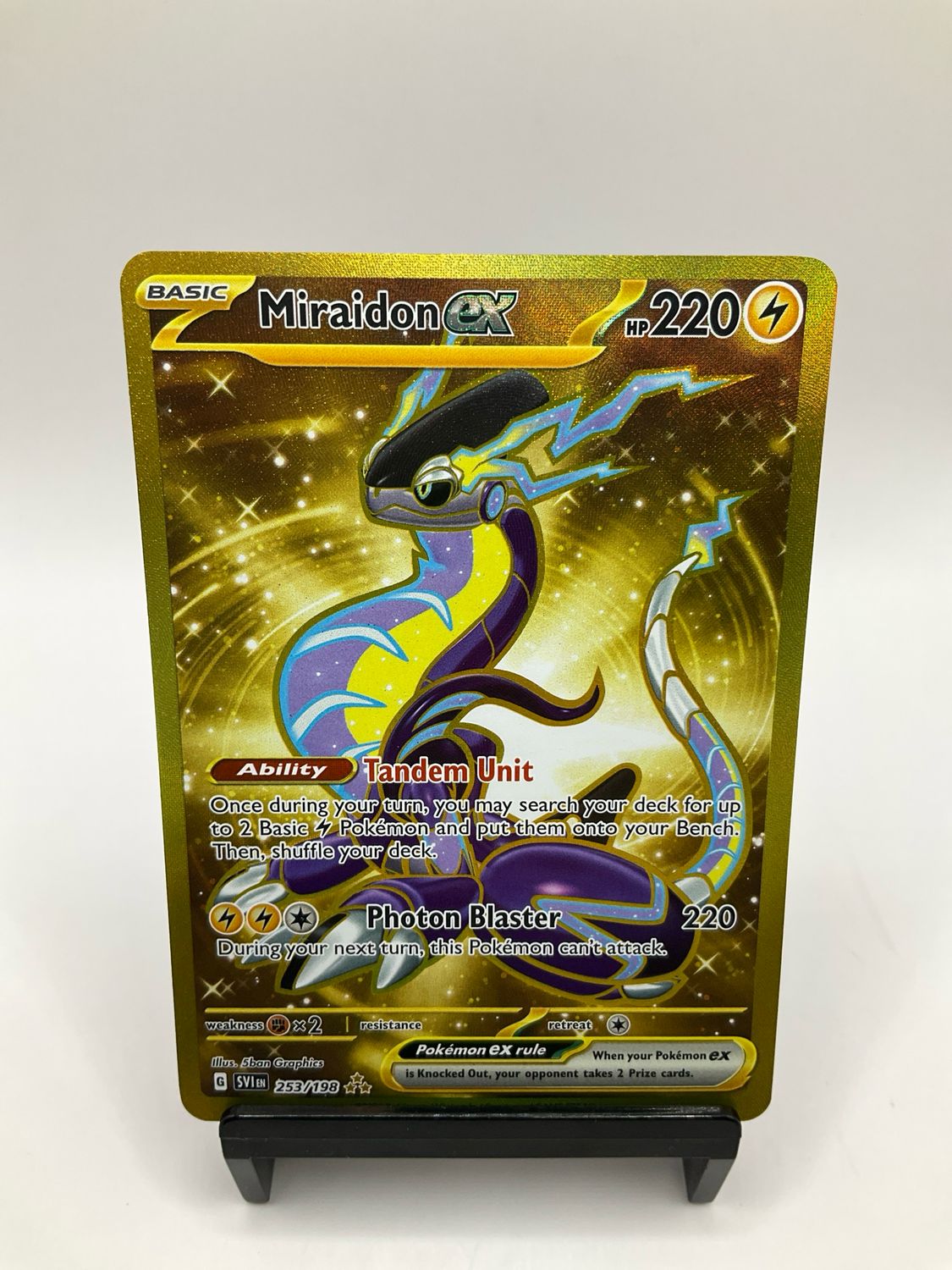 2023 POKEMON MIRAIDON EX GOLD 253/198