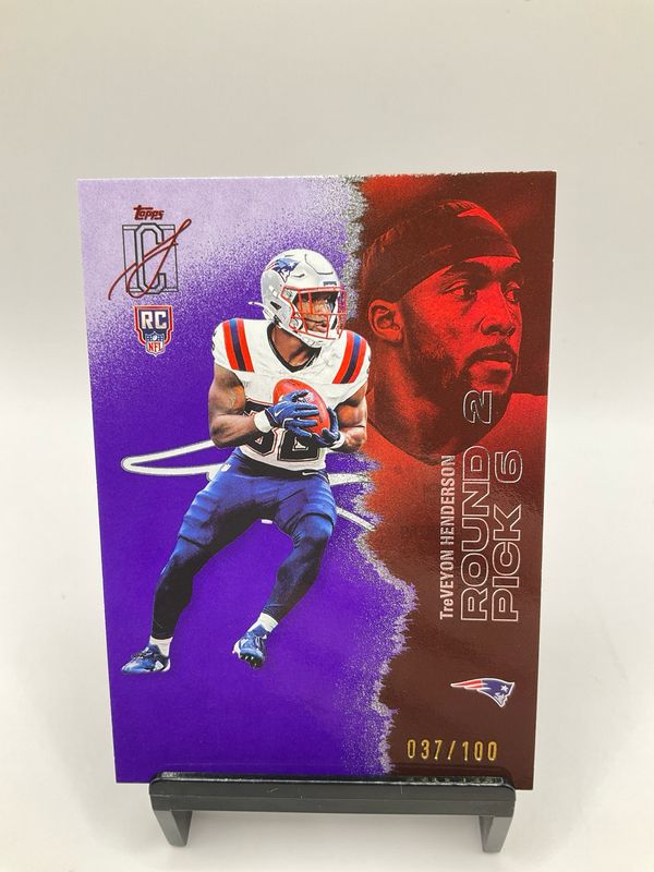 2025 TOPPS SIGNATURE CLASS TREVEYON HENDERSON PURPLE /100 NO. 117
