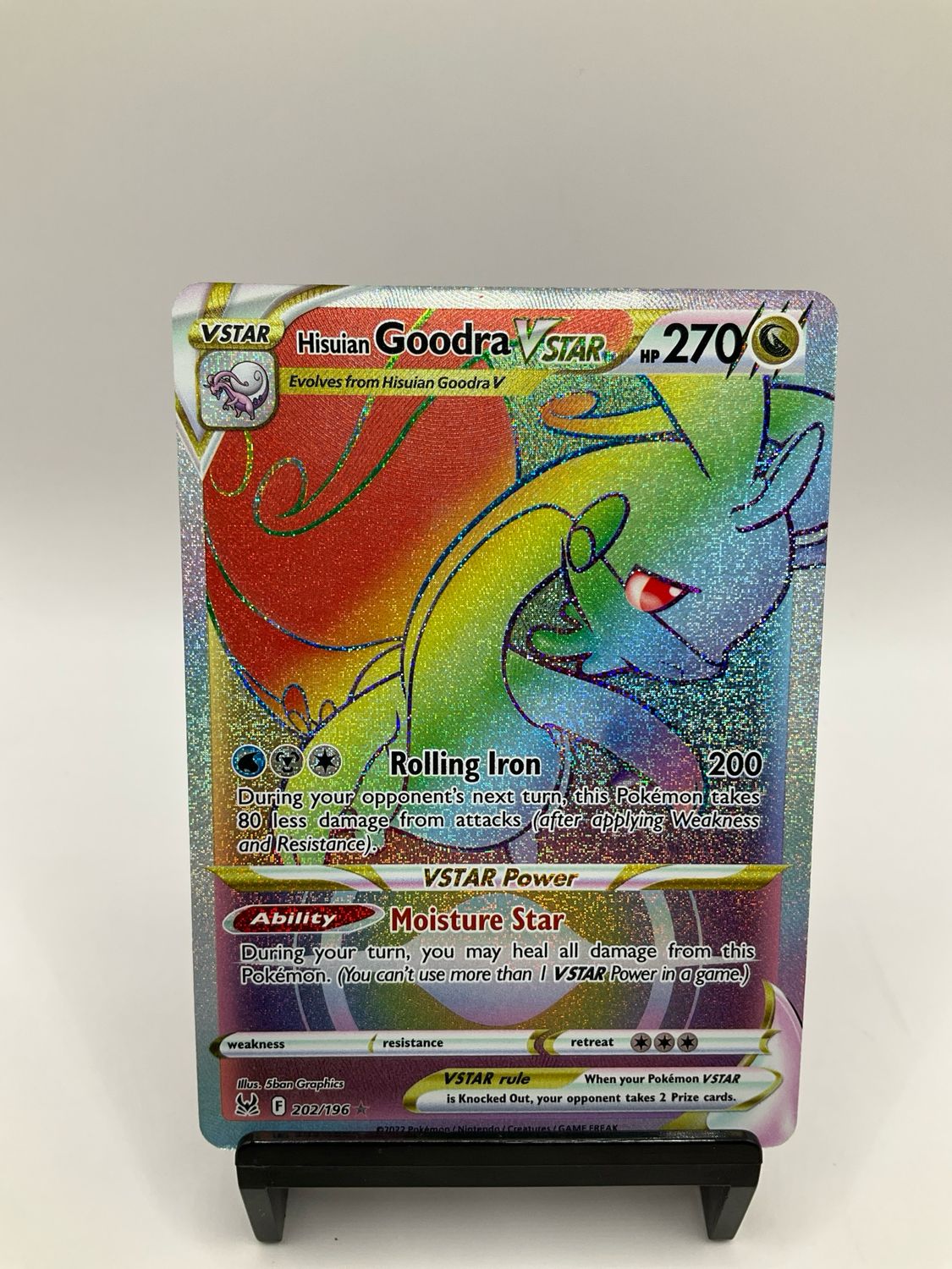 2022 POKEMON HISUIAN GOODRA VSTAR 202/196