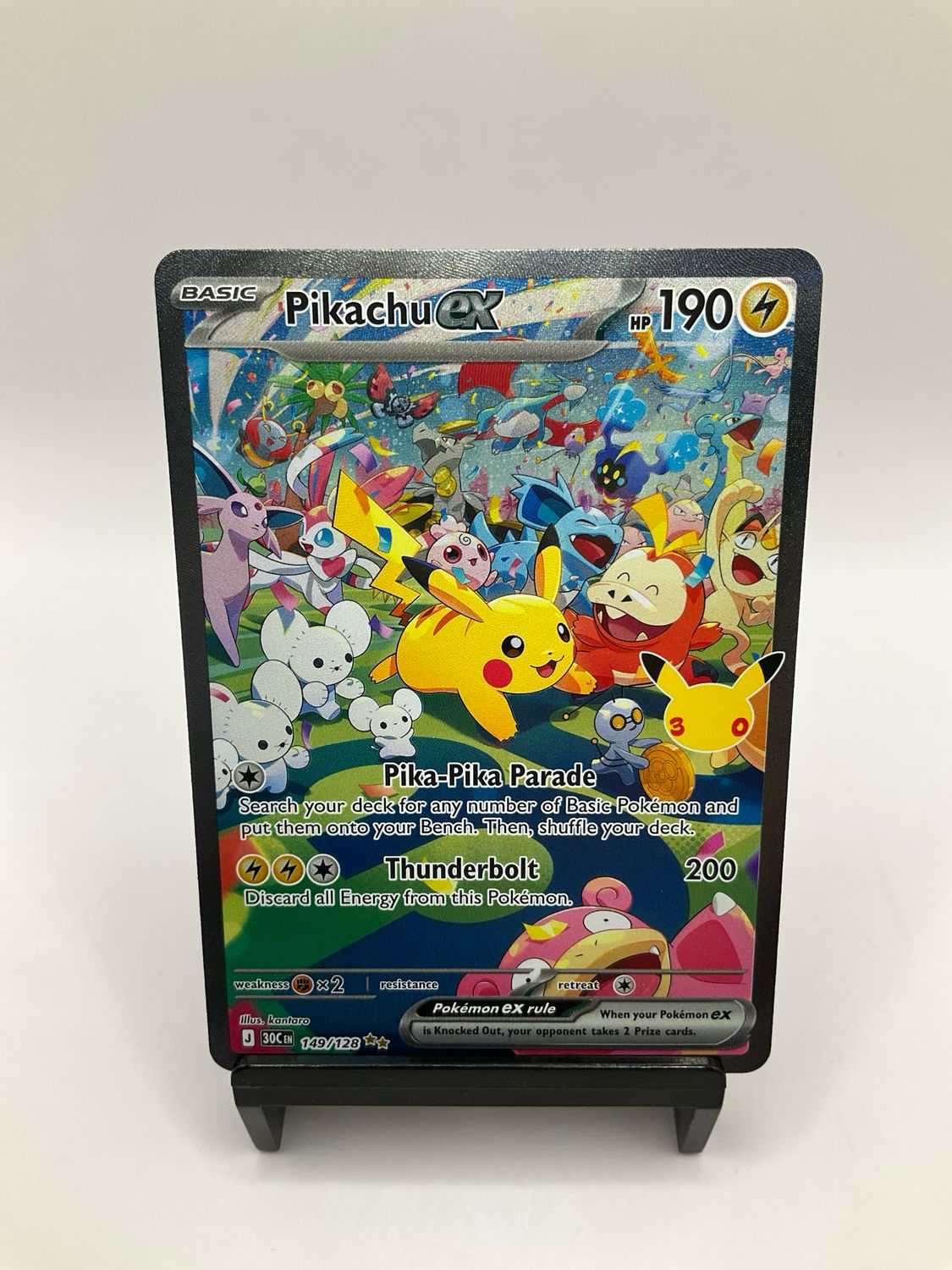 2026 POKEMON 30TH CELEBRATION PIKACHU EX 149/128