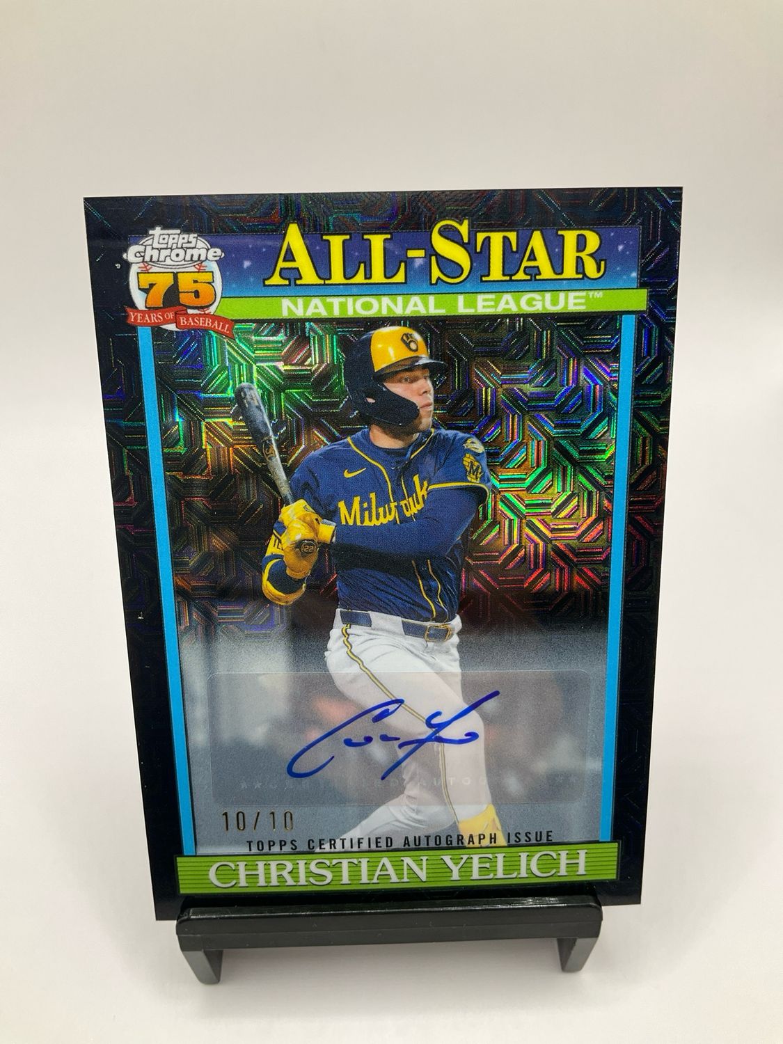 2026 TOPPS SILVER PACK CHRISTIAN YELICH AUTO BLACK /10 NO. 91ASC-36