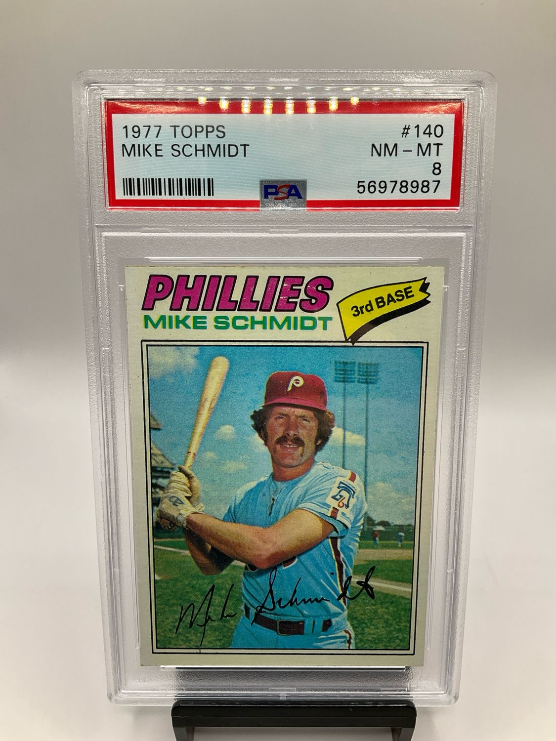 1977 TOPPS MIKE SCHMIDT #140 PSA 8
