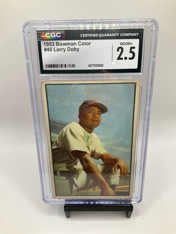 1953 BOWMAN COLOR #40 LARRY DOBY CGC 2.5