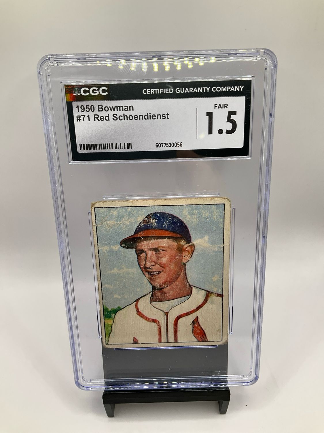 1950 BOWMAN RED SCHOENDIENST #71 CGC 1.5