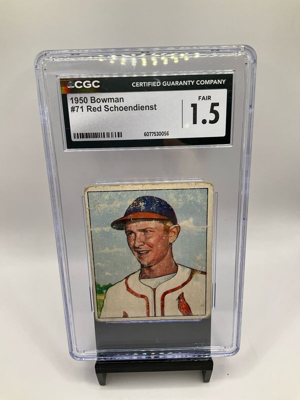 1950 BOWMAN RED SCHOENDIENST #71 CGC 1.5