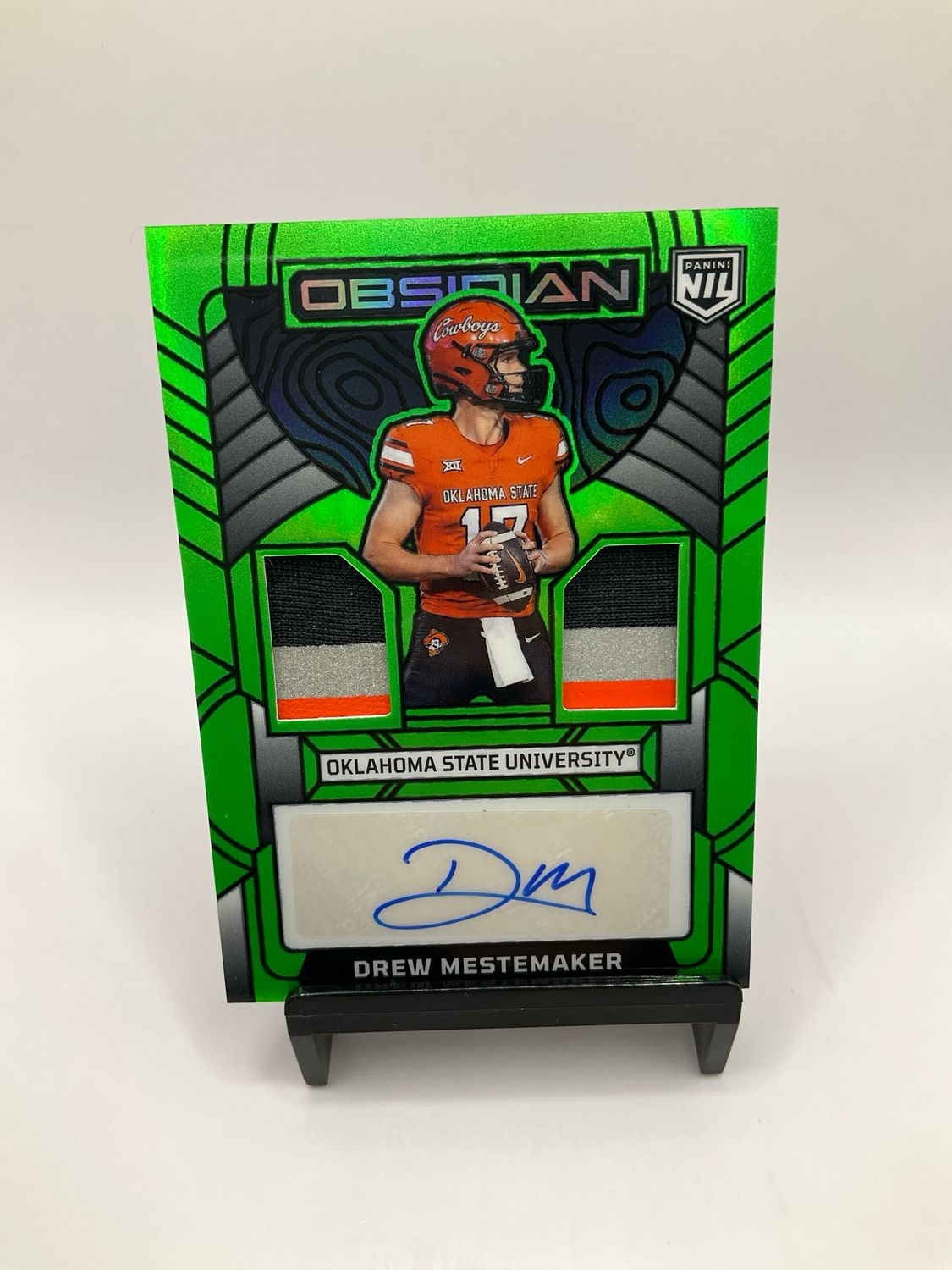 2026 OBSIDIAN DREW MESTEMAKER GREEN FLOOD PATCH AUTO /25 NO. DMI-DMR