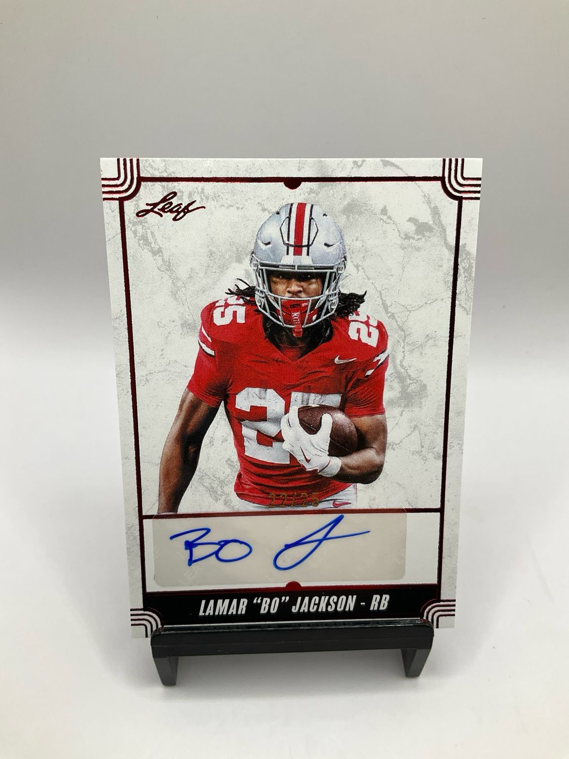 2026 LEAF LAMAR "BO" JACKSON AUTO /25 BA-LBJ