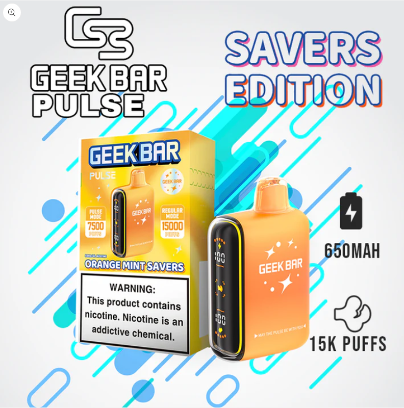 GEEK BAR 15000 ORANGE MINT SAVERS