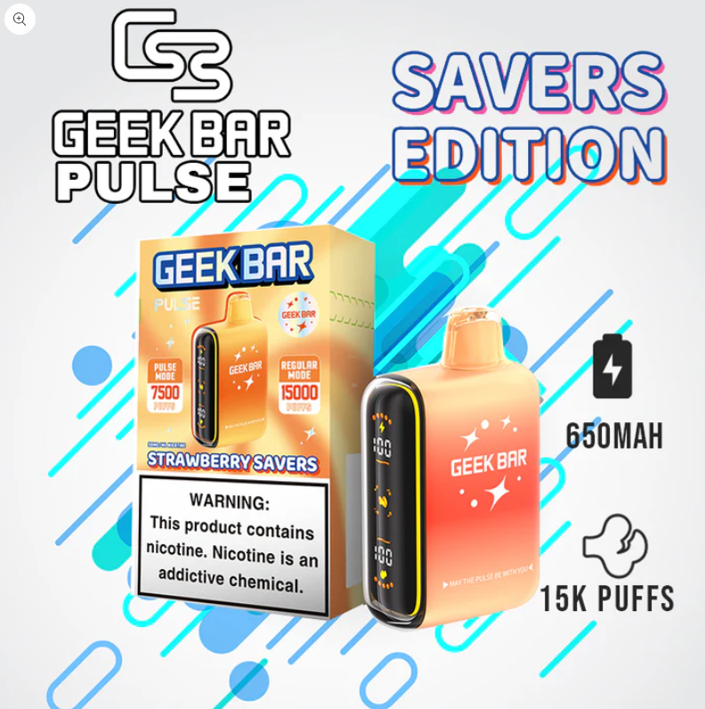 GEEK BAR 15000 STRAWBERRY SAVERS