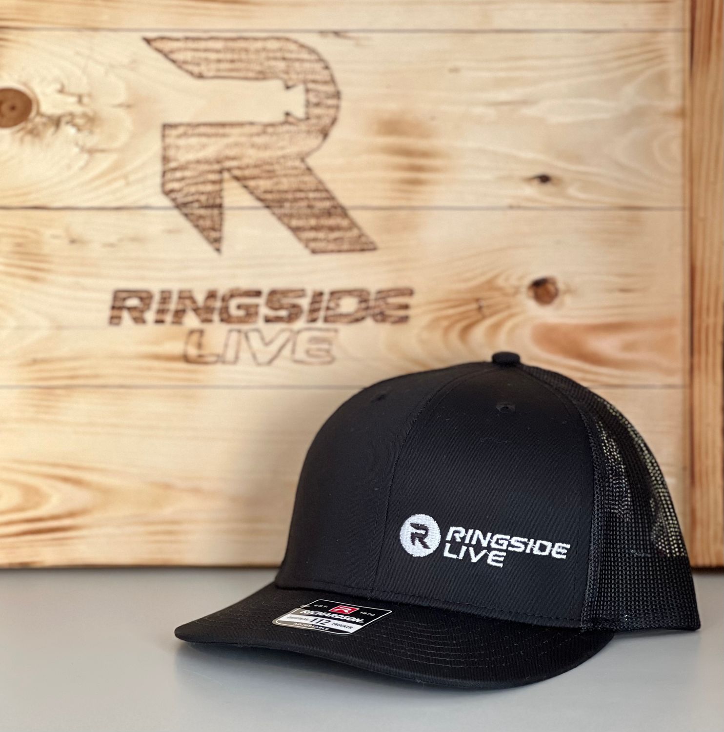 Richardson 112 - Ringside Live Black with White Stitching