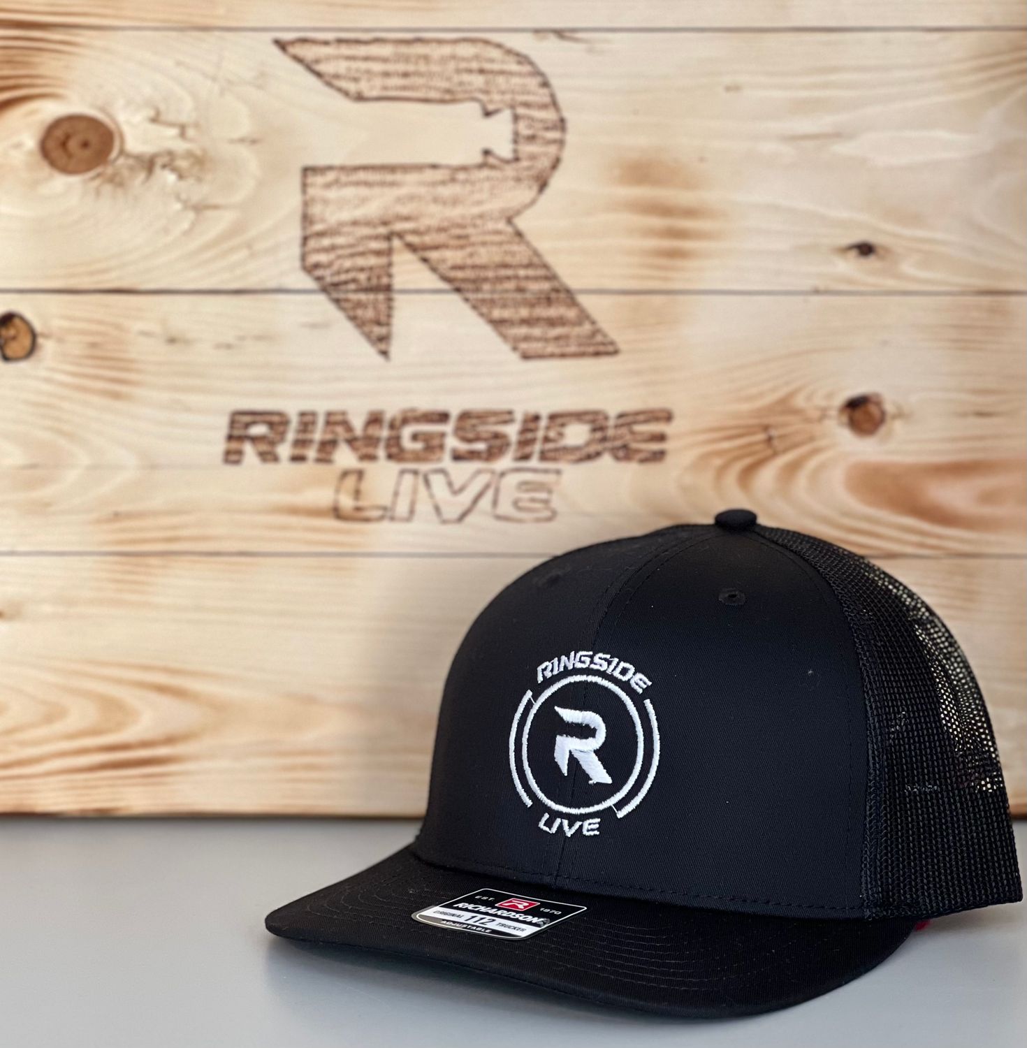 Richardson 112 - Ringside Live Black with White Stitching
