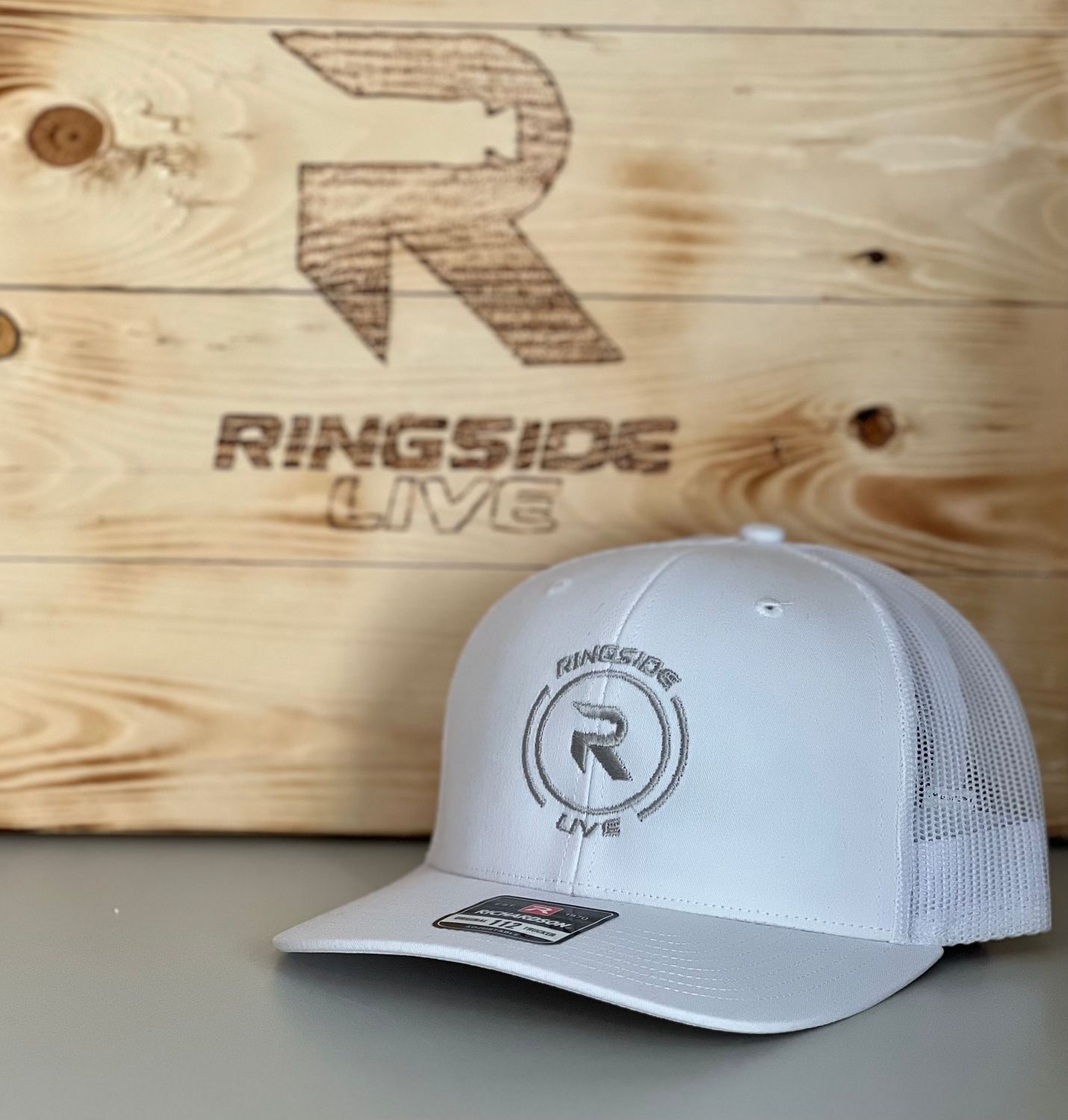Richardson 112 - Ringside Live White with Silver Stitching