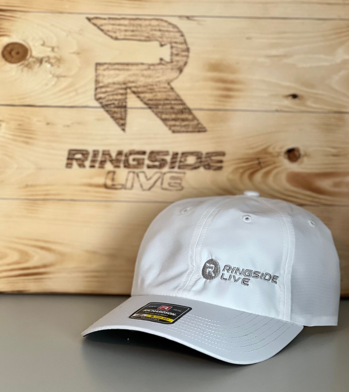 Richardson 220 - Ringside Live White with Silver Stitching