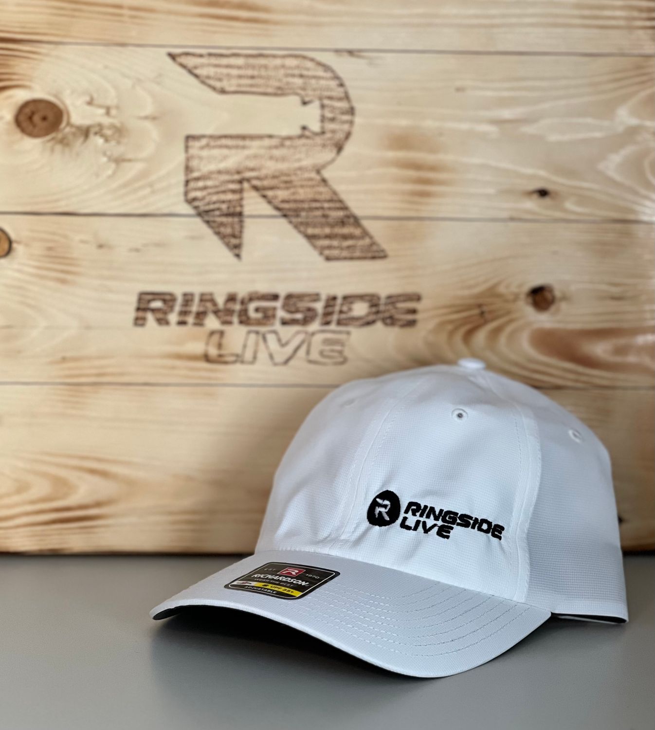 Richardson 220 - Ringside Live White with Black Stitching