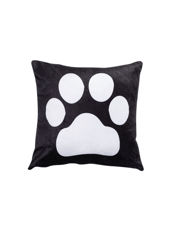 Plush Paw Print Cushion