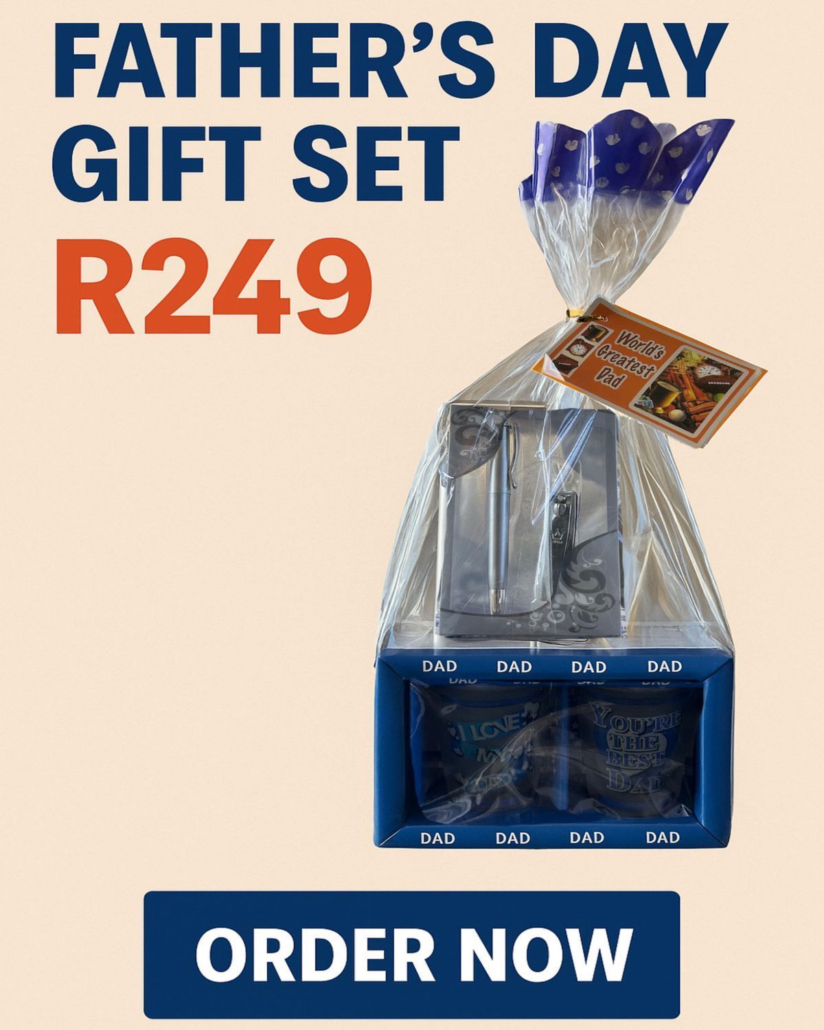 ​Father’s Day Shot Glasses, Pen and Grooming essential Gift Set– R249