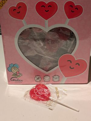 Sucettes grand coeur rouge