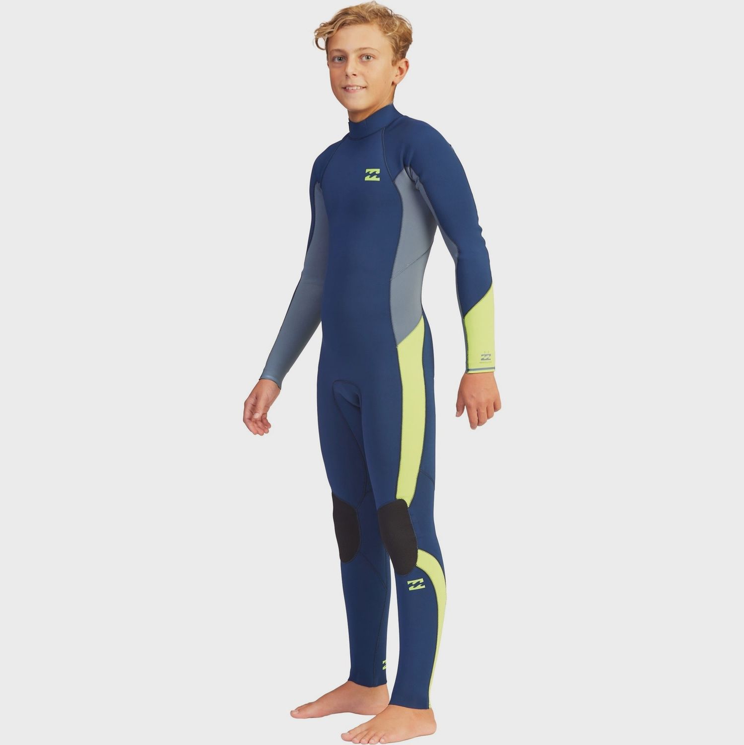 Billabong Boys Absolute 4/3 Back Zip Wetsuit - Navy, Size: Age 8