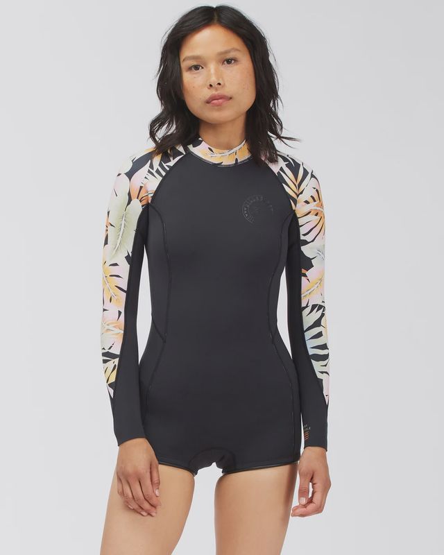 Billabong Womens Surf Capsule 2/2 Back Zip FL Wetsuit - Paradise Black