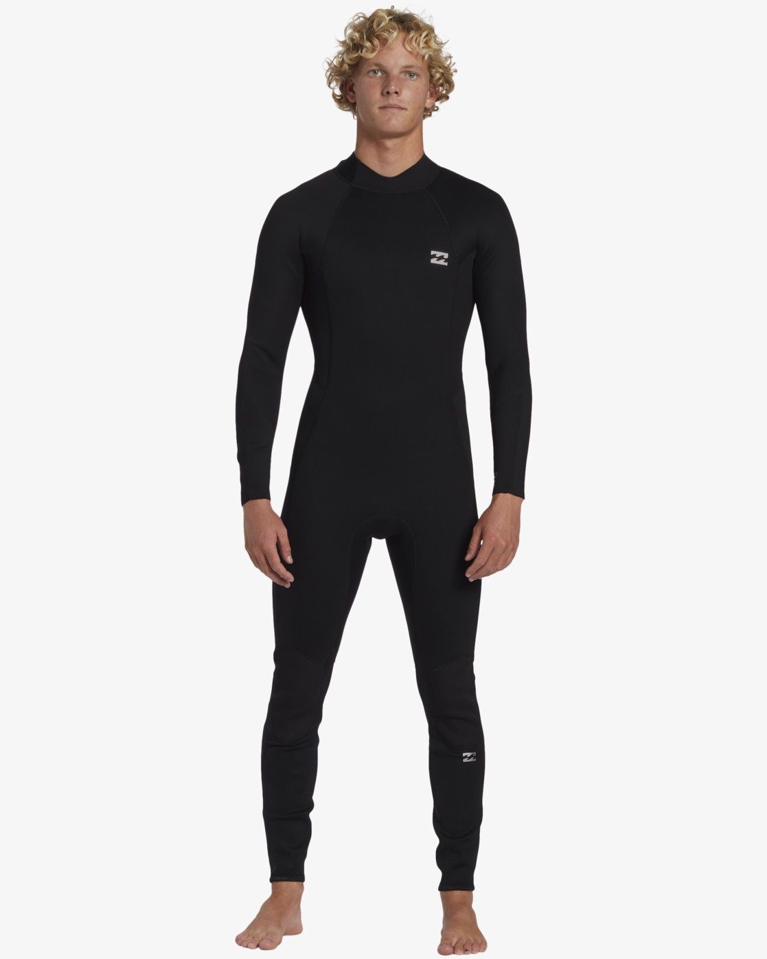 Billabong Mens Foil 3/2 Back Zip FL Wetsuit - Black, Size: L