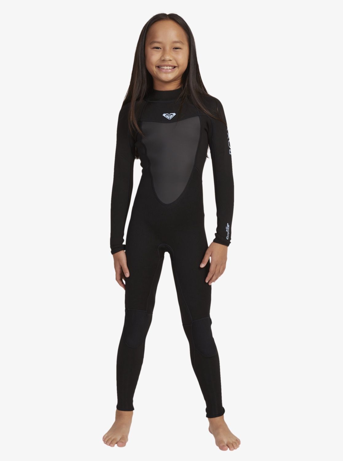 Roxy Girls 3/2 Prologue Back Zip FL Wetsuit, Colour: Black, Size: Age 6