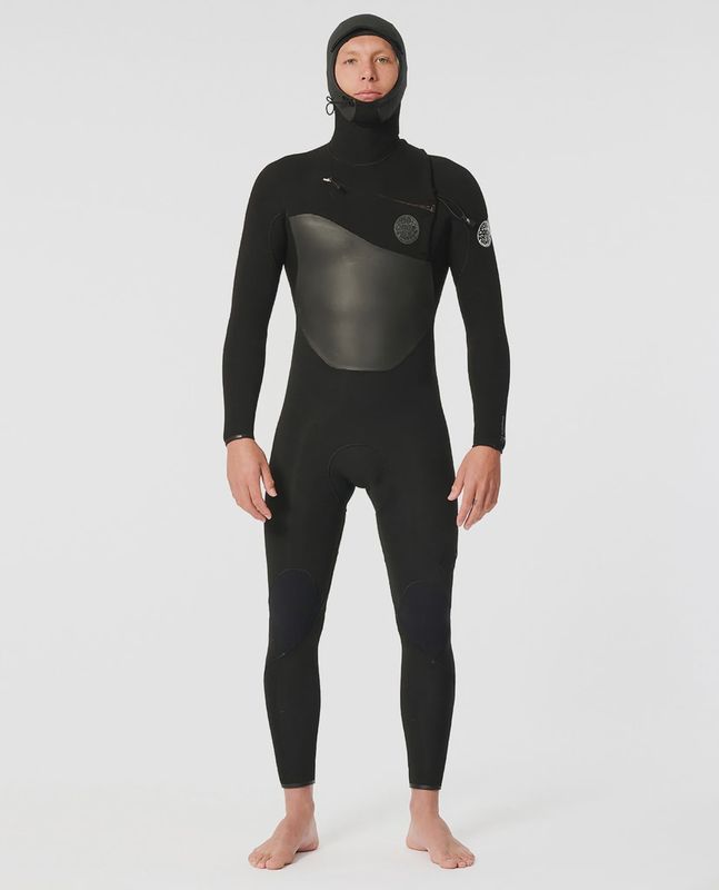 Rip Curl Mens Flash Bomb 5/4 Hooded Chest Zip Wetsuit