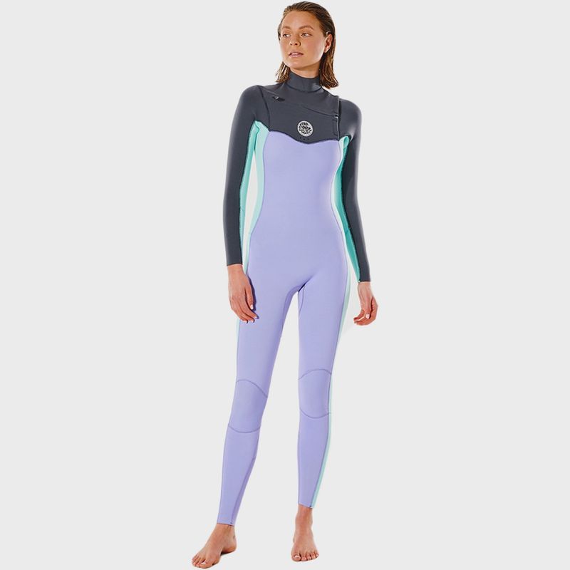 Rip Curl Womens Dawn Patrol 3/2 Chest Zip Wetsuit - Purple
