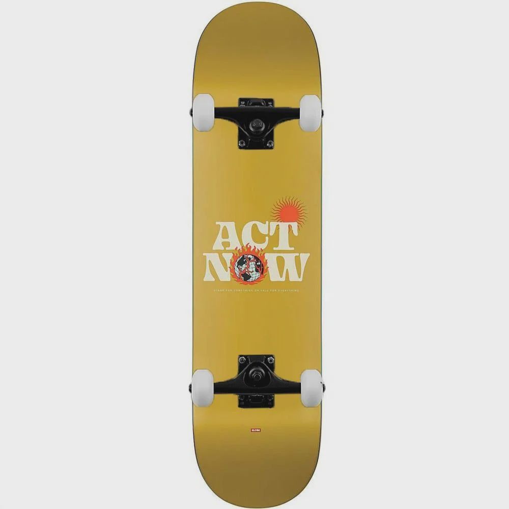 Globe G1 Act Now Complete Skateboard Mustard 8&quot;