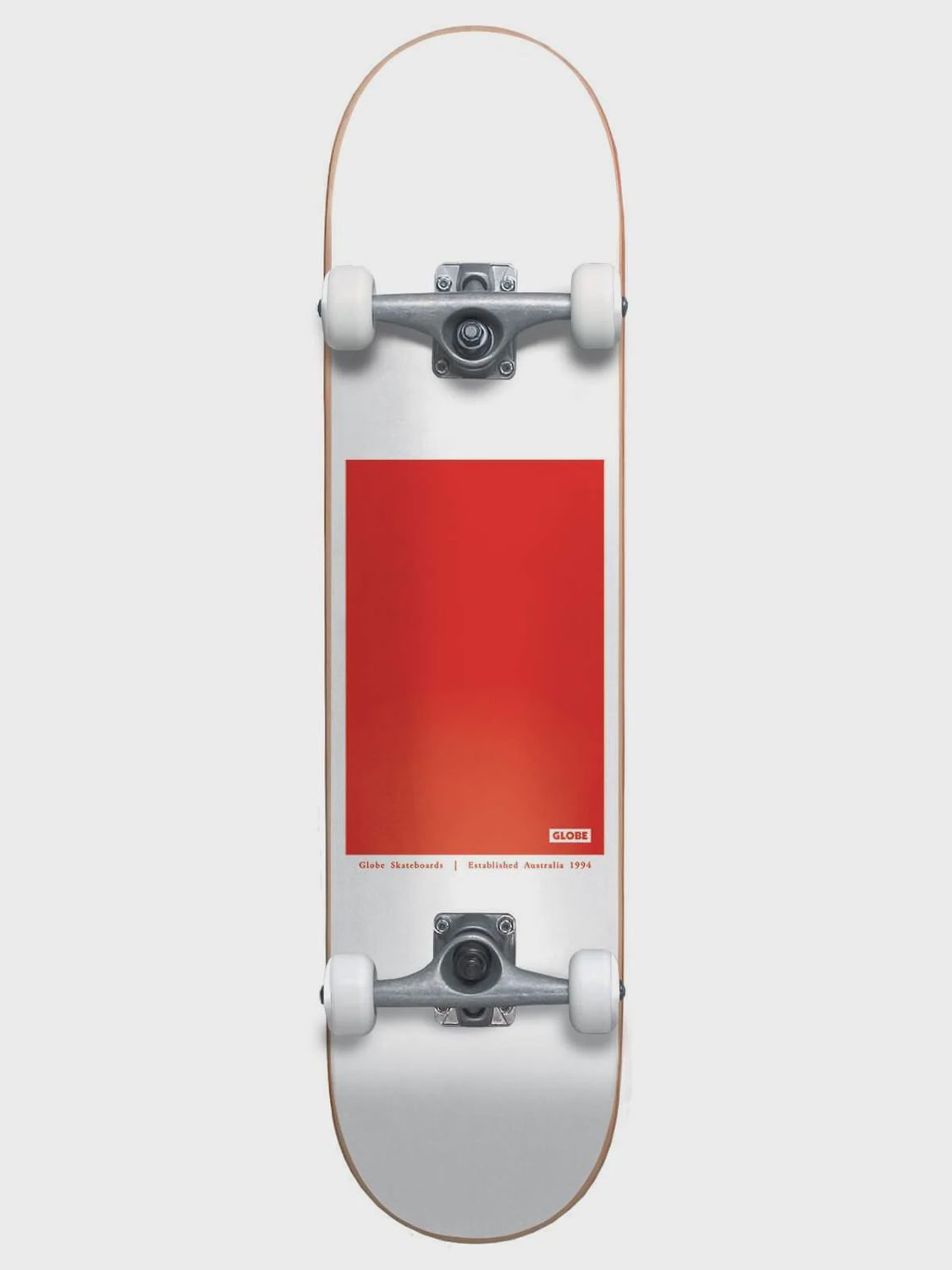 Globe G0 Block Serif Complete Skateboard 8.0&quot; - White/Red