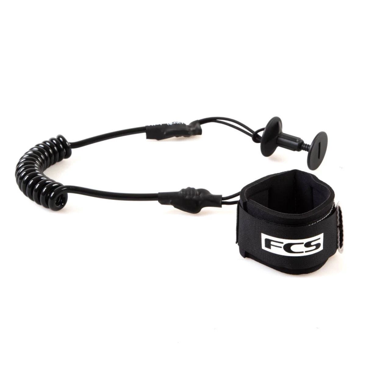 FCS Bodyboard Leashes, Style: Classic - Black/White