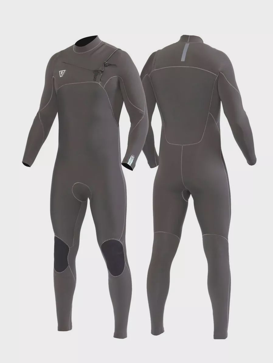 Vissla Mens 7 Seas Comp 3/2 Chest Zip Wetsuit, Colour: GRA - Graphite, Size: S