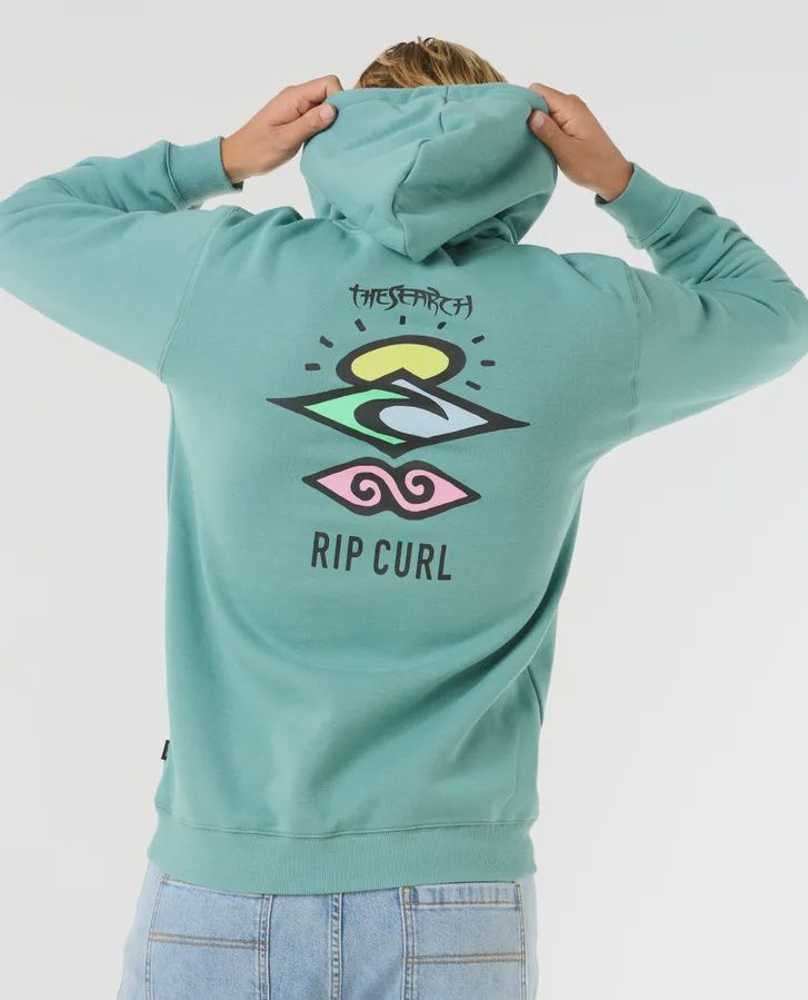 Rip Curl Search Icon hooded Fleece - Blue Lagoo