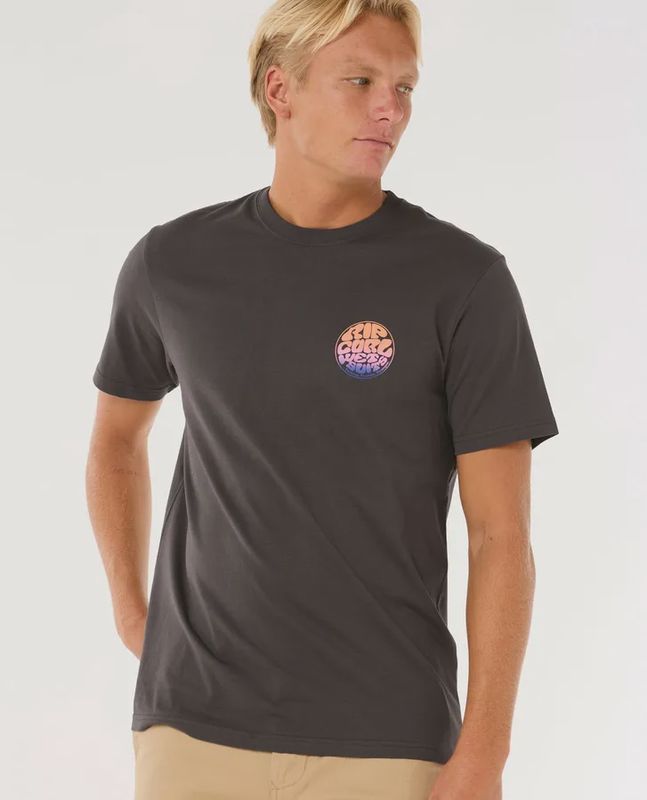 Rip Curl Wettie Passage Icon Tee - Washed Black