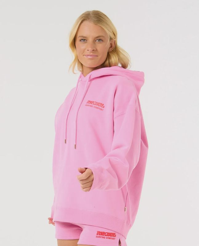 Rip Curl Surf Puff Heritage Hoodie - Pink