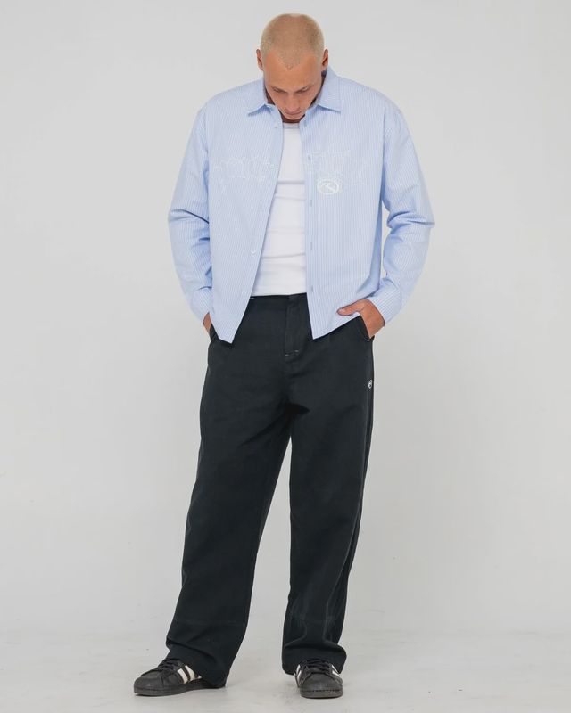 Rusty Shindawg Pleated Baggy Pant – Black