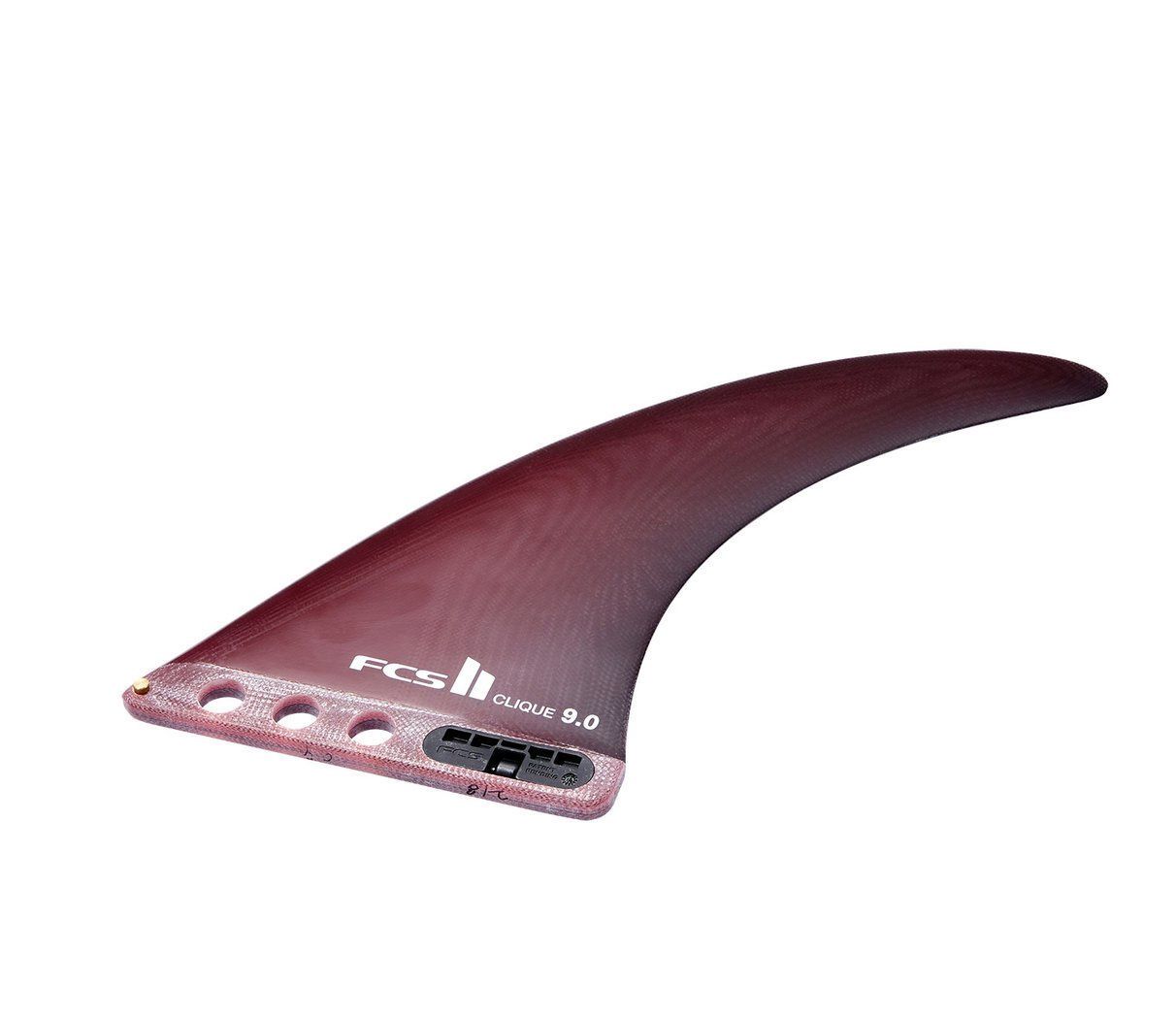 FCS II Clique Longboard Fin, Colour: Dust Red, Size: 9&quot;